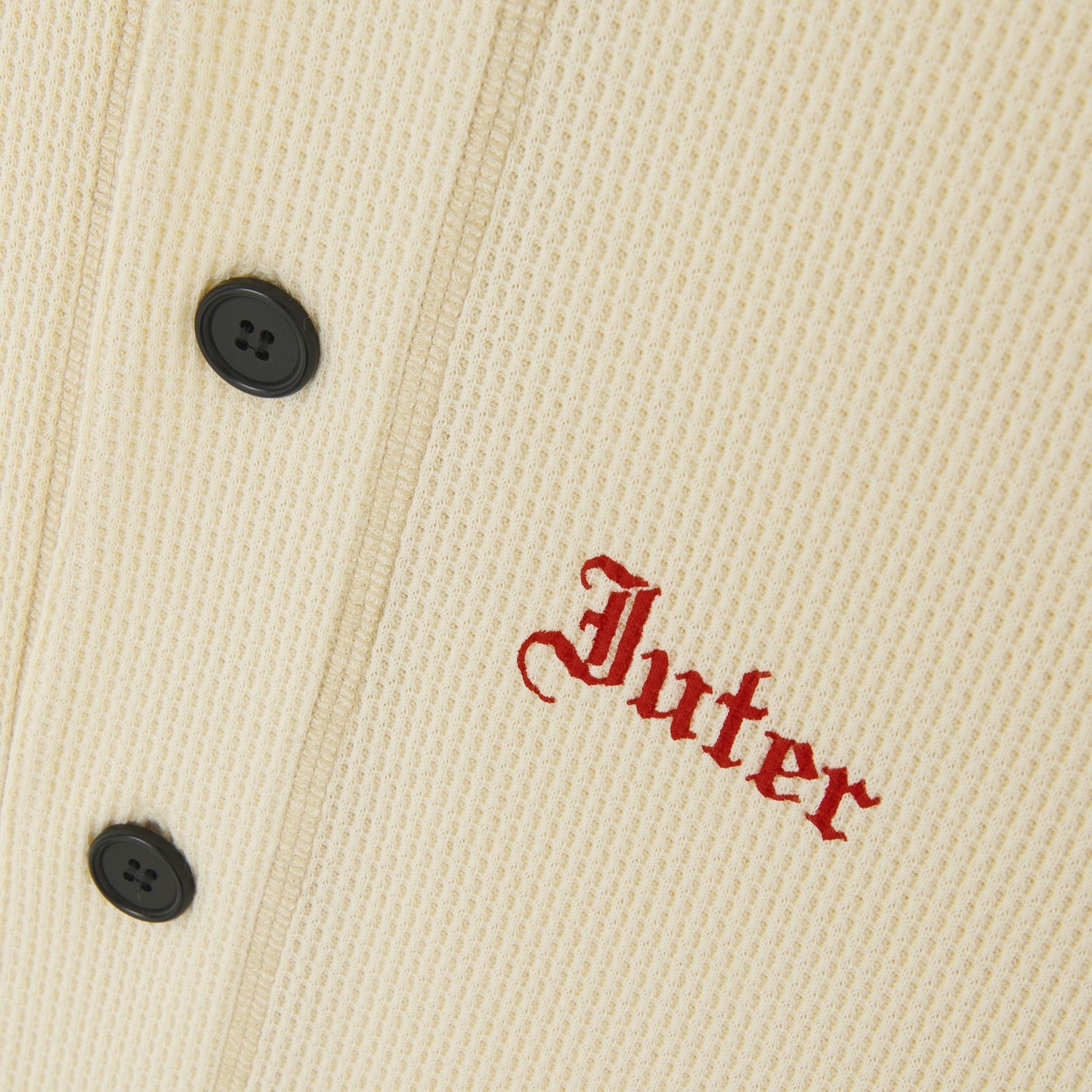 GOTHIC WAFFLE BASEBALL SHIRT IVORY