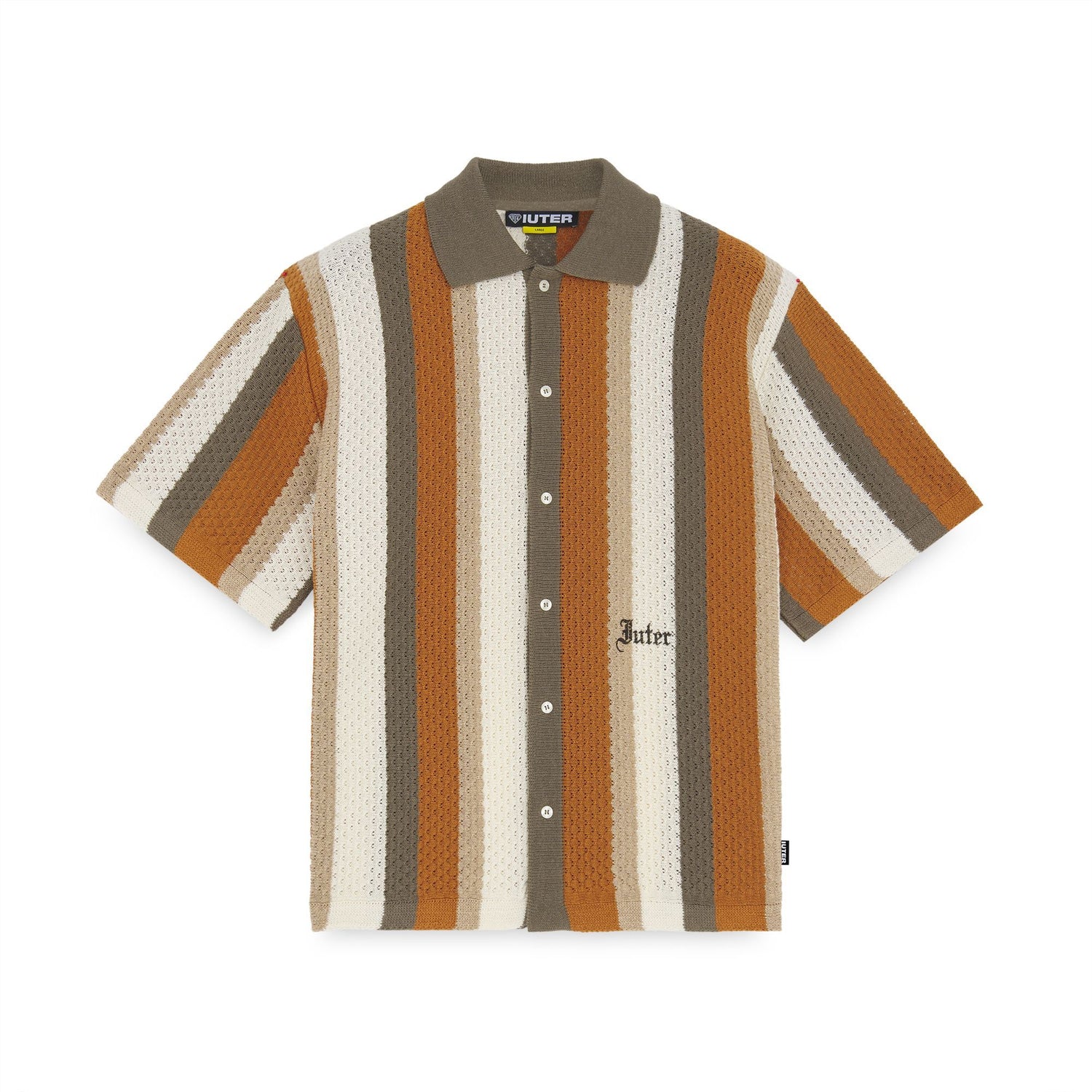 STRIPED KNIT S/S SHIRT MULTICOLOR