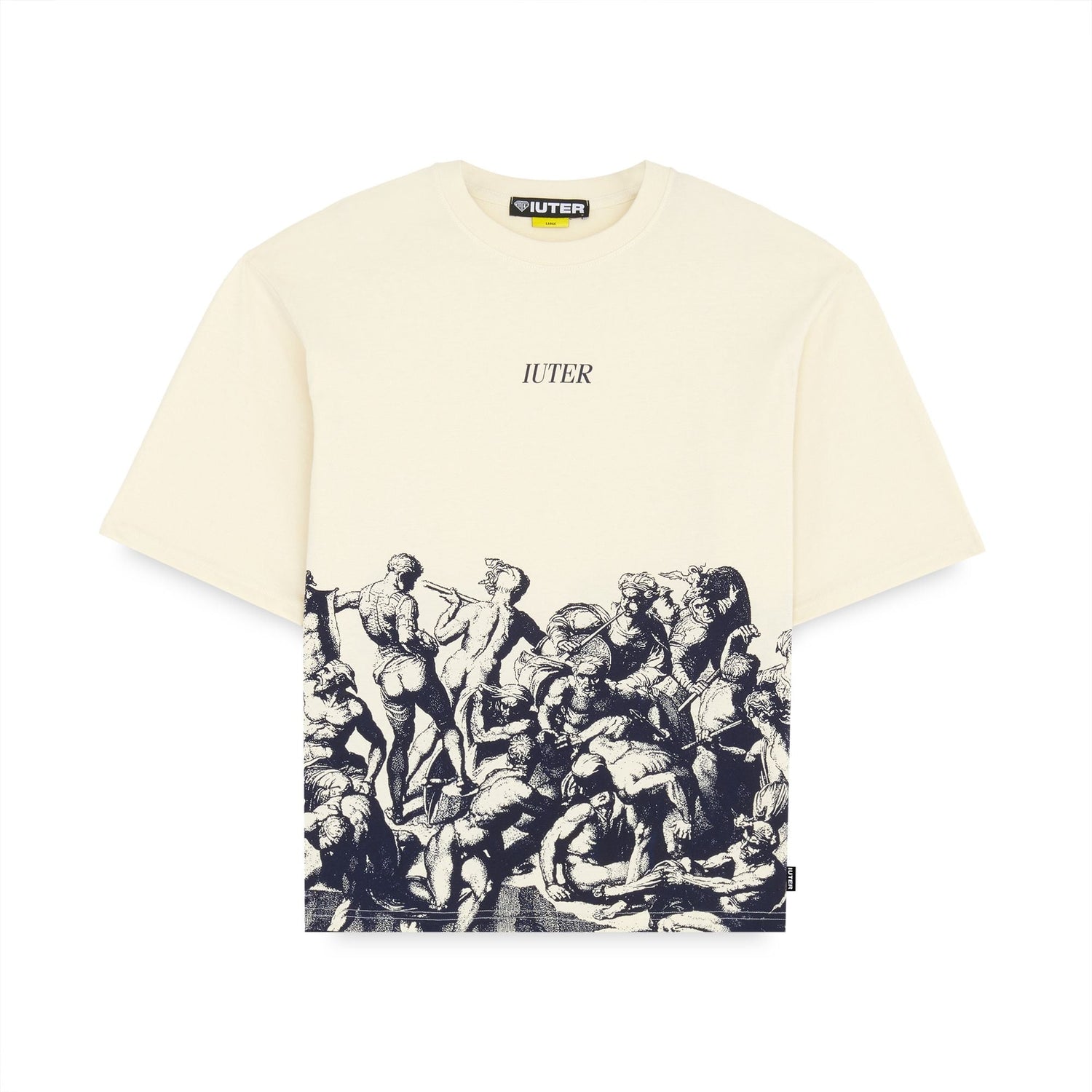 BATTLE REVERSE STITCH TEE IVORY