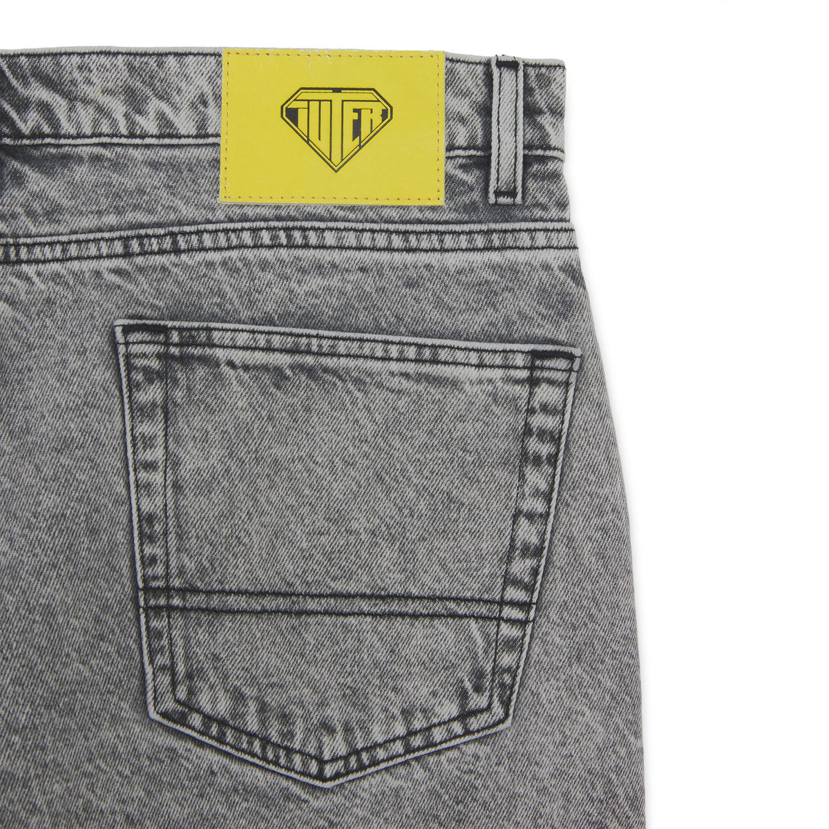 TRIBAL BAGGY DENIM PANTS GREY