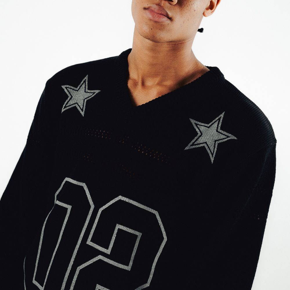 STARS FOOTBALL SWEATER BLACK