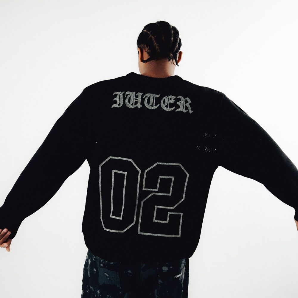STARS FOOTBALL SWEATER BLACK
