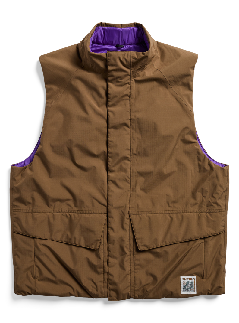 B RVRS INSULATED VEST EARTH SHIP BROWN