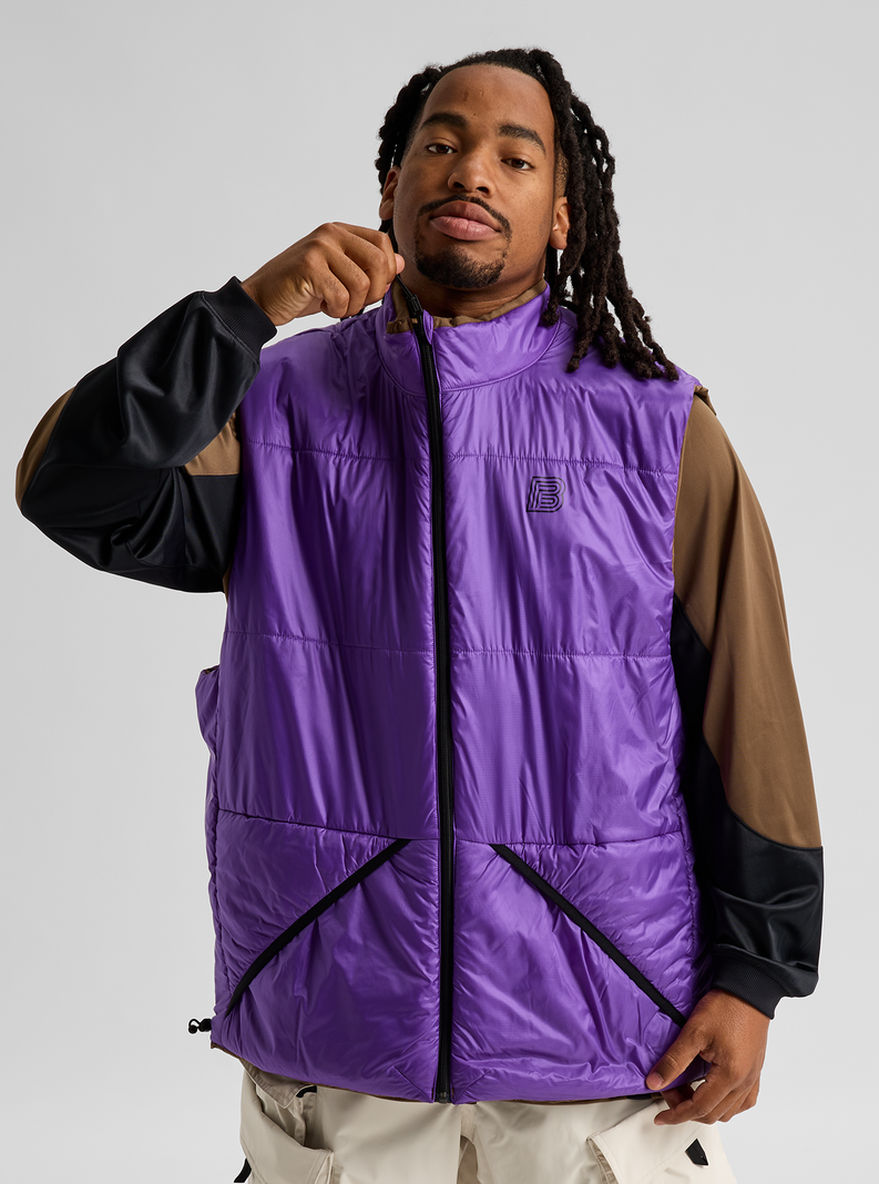 B RVRS INSULATED VEST EARTH SHIP BROWN