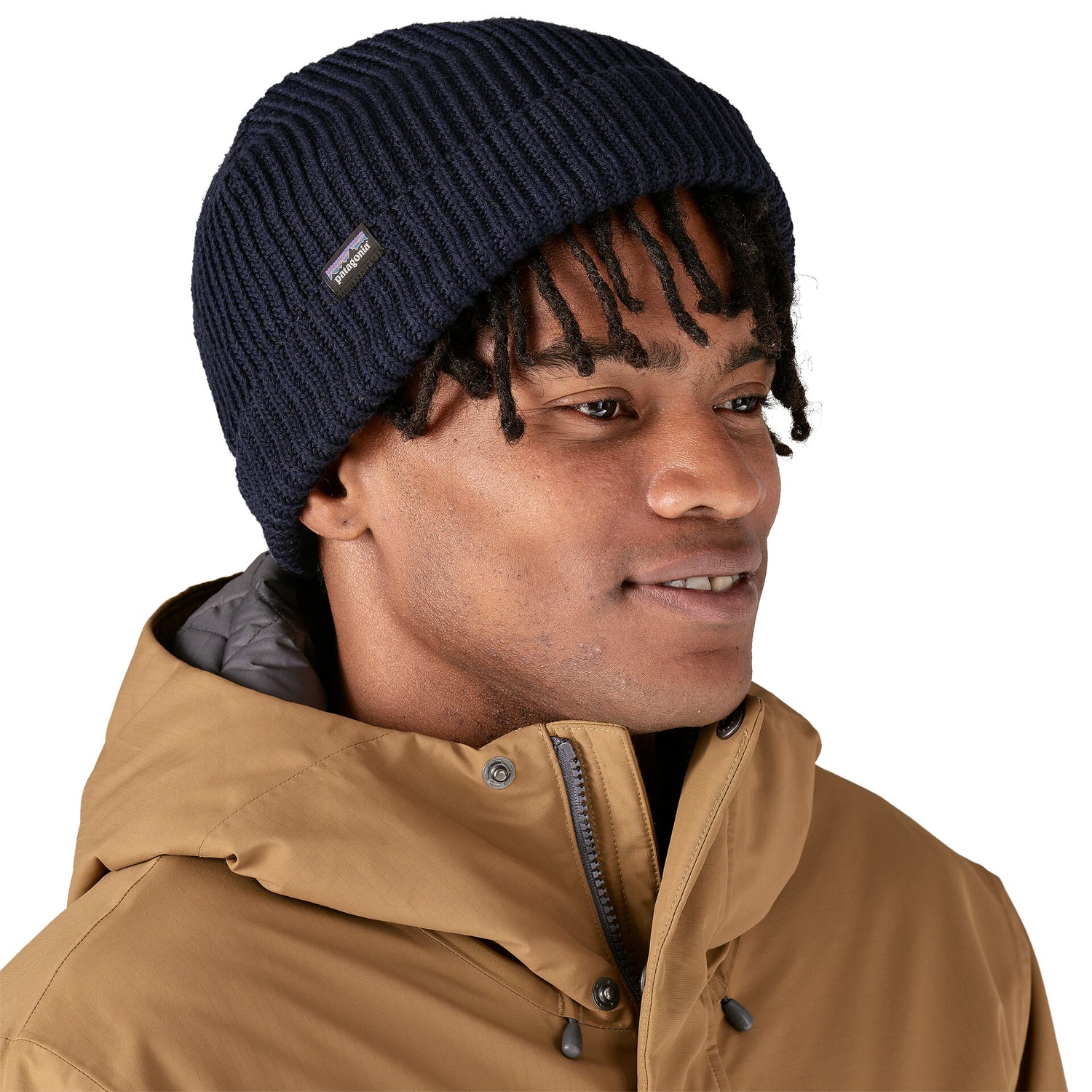 FISHERMANS ROLLED BEANIE NAVY BLUE