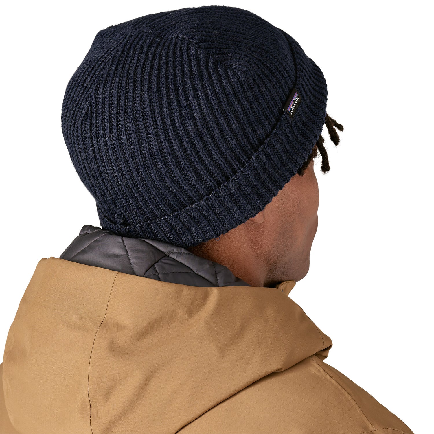 FISHERMANS ROLLED BEANIE NAVY BLUE