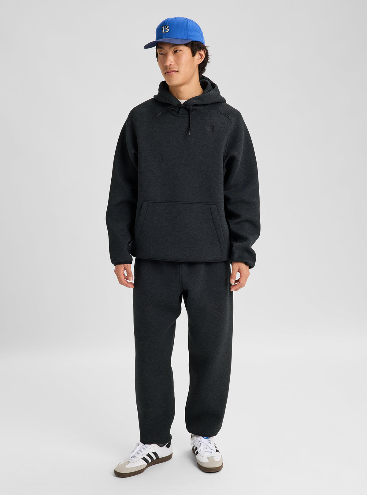 SPACECLOUD PULLOVER HOODIE TRUE BLACK HEATHER