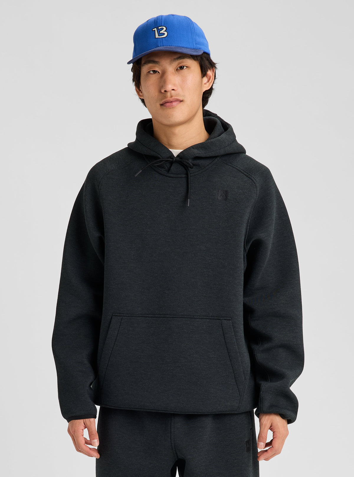 SPACECLOUD PULLOVER HOODIE TRUE BLACK HEATHER