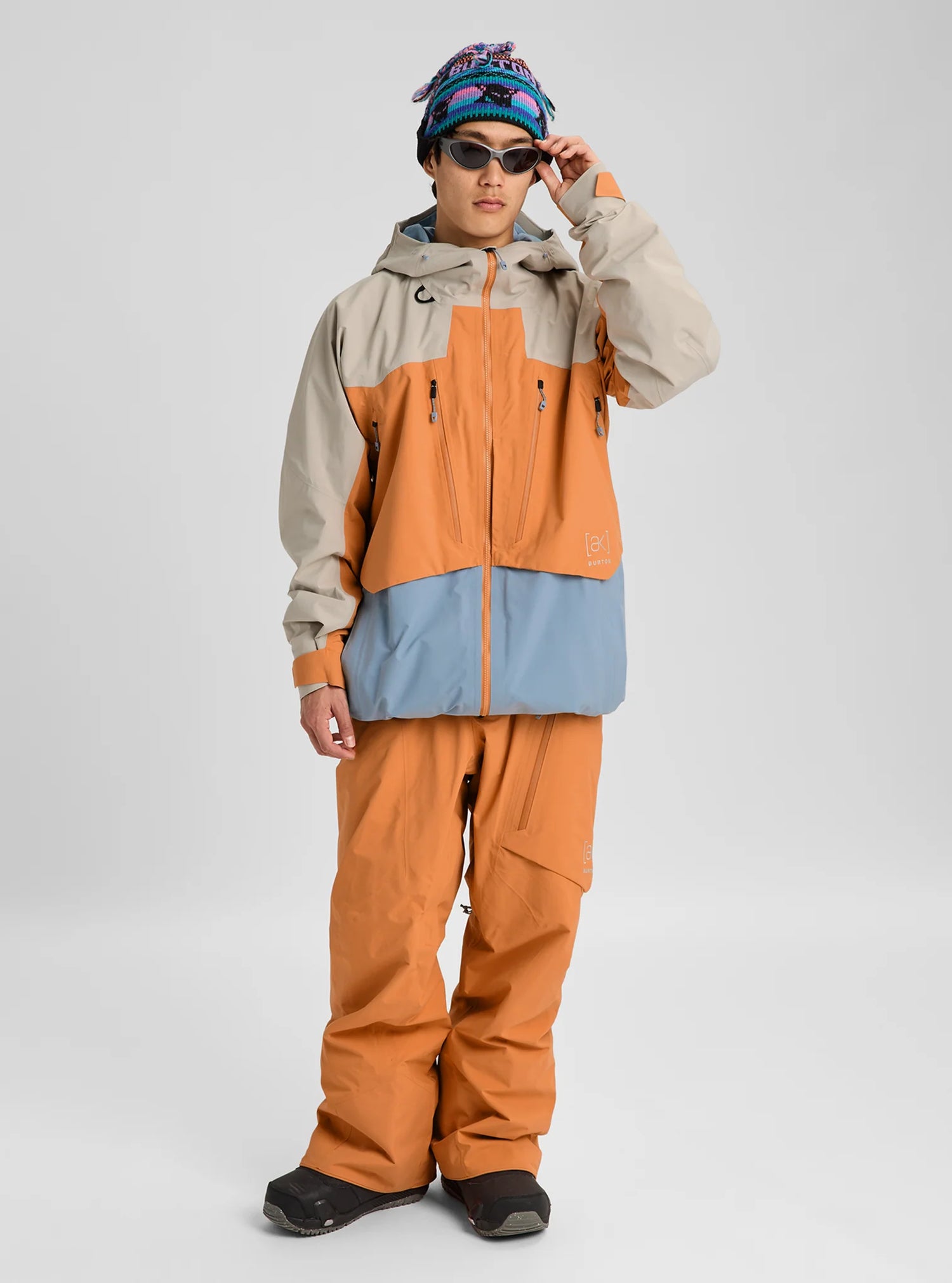[AK] SWASH  INSULATED GORE-TEX 2L JACKET CHINCHILLA GRAY / GOLDFISH ORANGE / AIRSTREAM BLUE