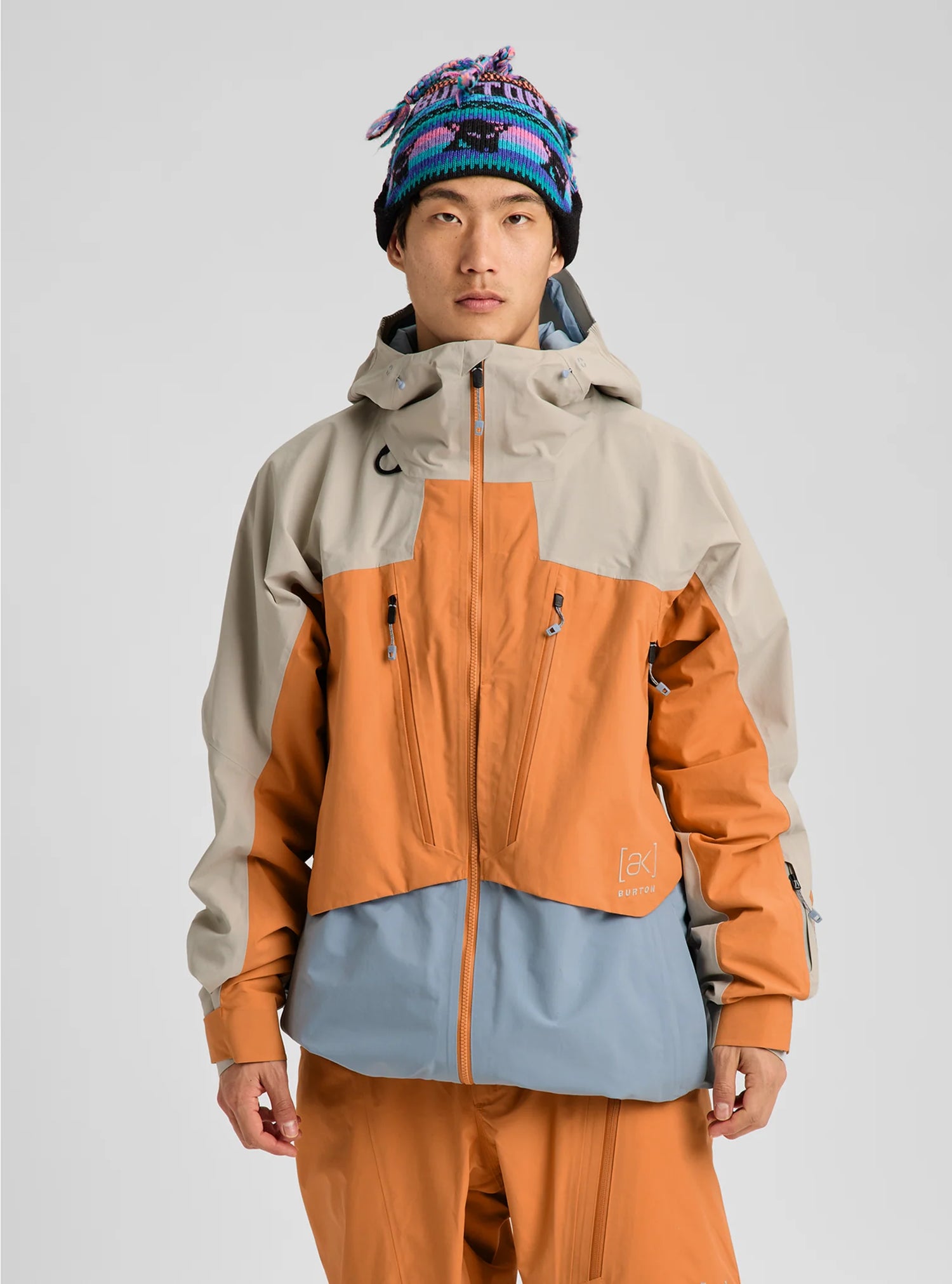 [AK] SWASH  INSULATED GORE-TEX 2L JACKET CHINCHILLA GRAY / GOLDFISH ORANGE / AIRSTREAM BLUE
