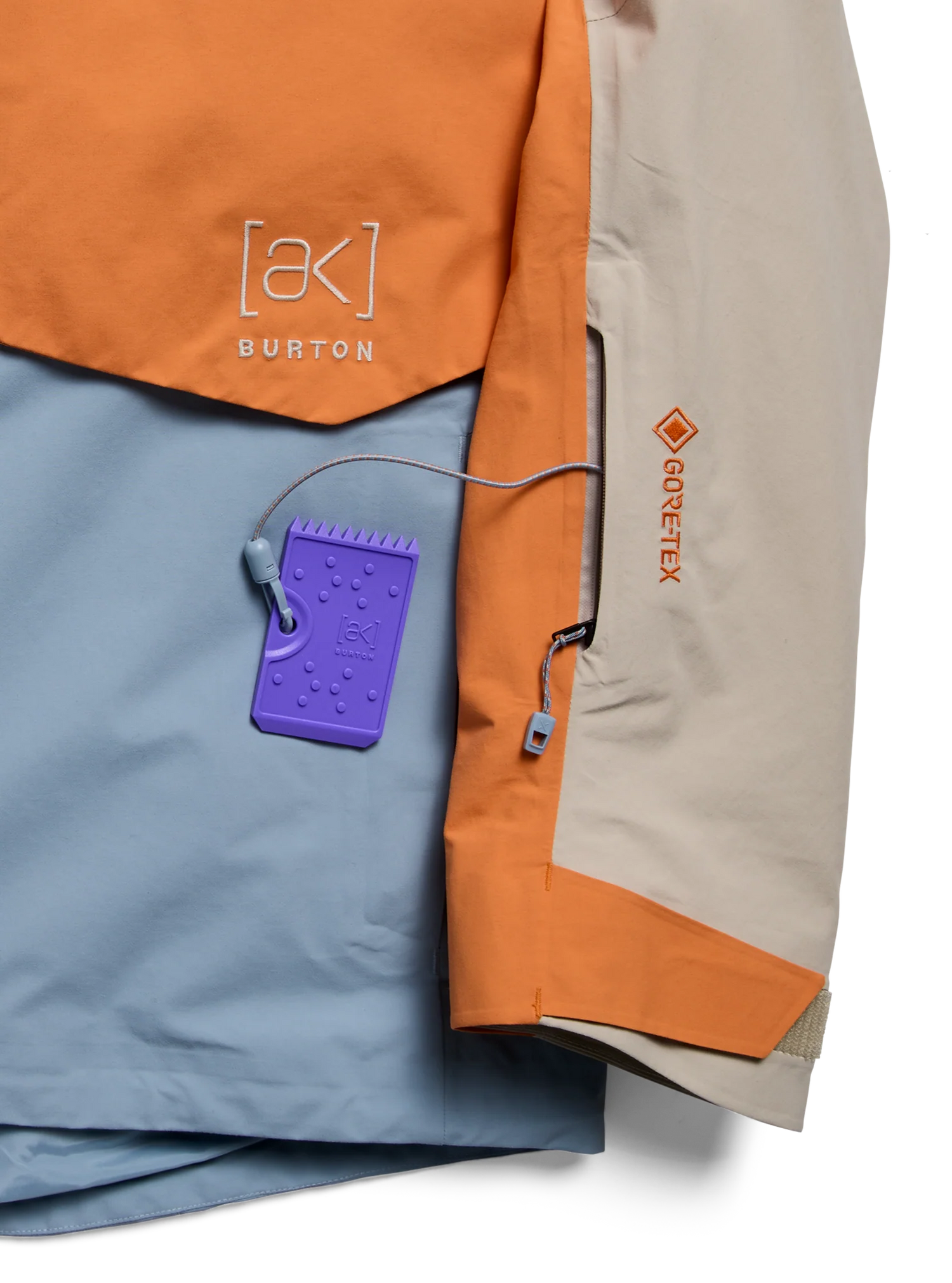 [AK] SWASH  INSULATED GORE-TEX 2L JACKET CHINCHILLA GRAY / GOLDFISH ORANGE / AIRSTREAM BLUE