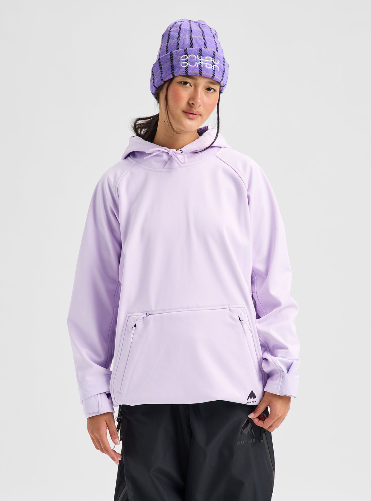 CROWN WEATHERPROOF RIDING PULLOVER HOODIE MOONDUST PURPLE