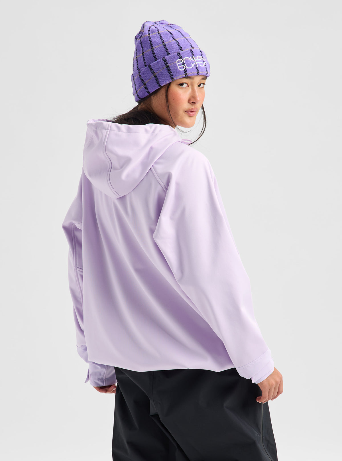 CROWN WEATHERPROOF RIDING PULLOVER HOODIE MOONDUST PURPLE