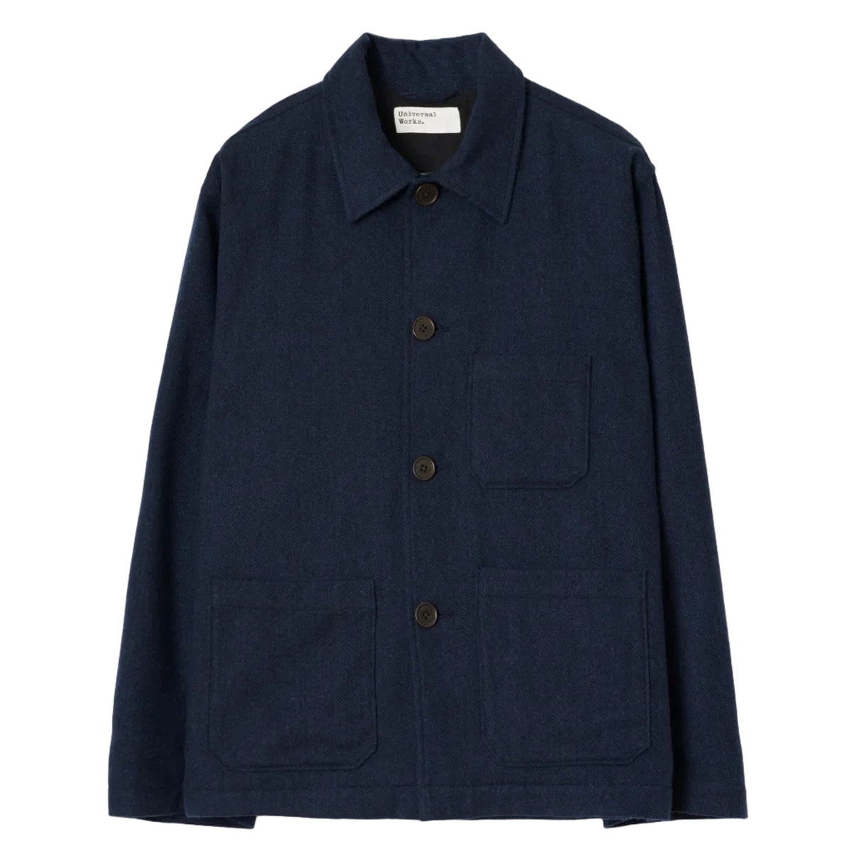 IVES JACKET WOOL HERRINGBONE NAVY