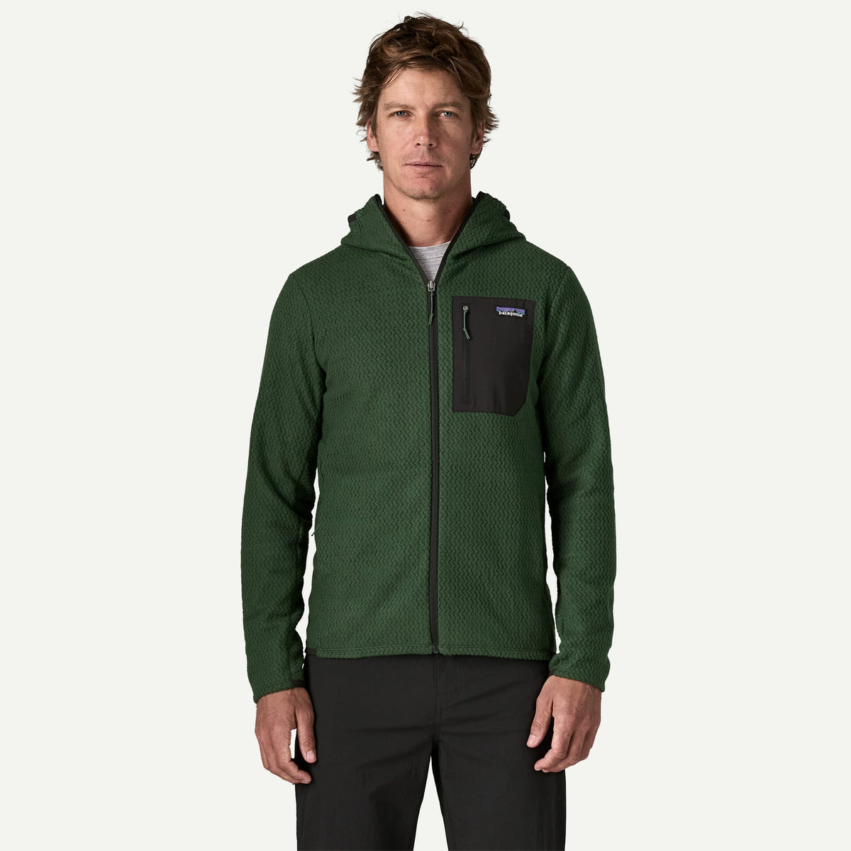 M'S R1 AIR FULL-ZIP HOODY TREELINE GREEN