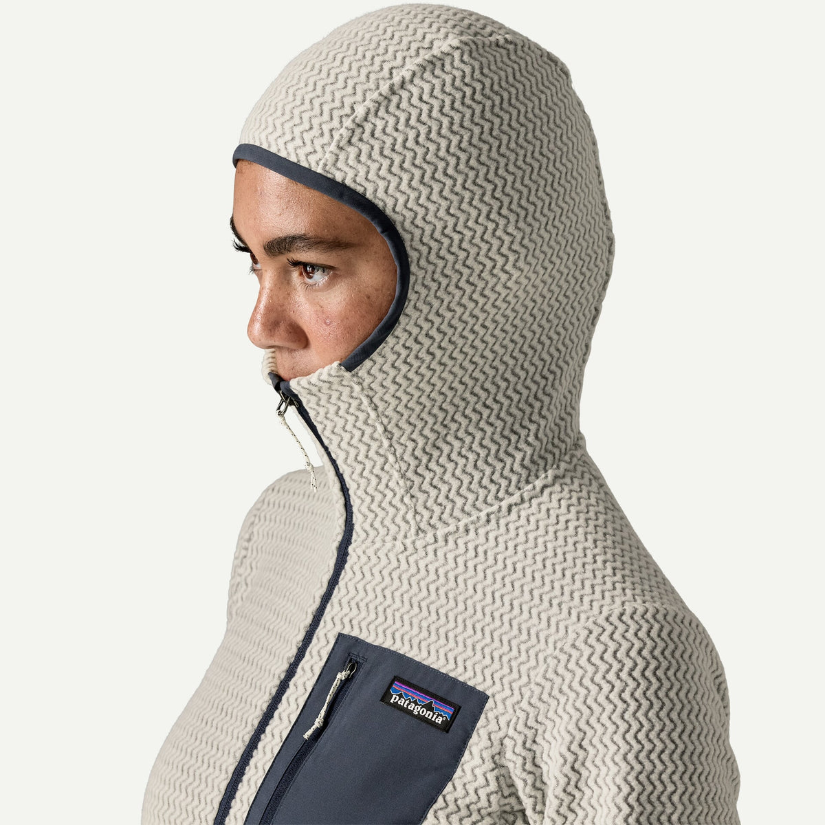 WOMEN'S R1 AIR FULL-ZIP HOODY BIRCH WHITE