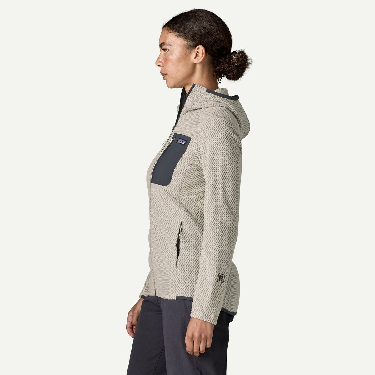 WOMEN'S R1 AIR FULL-ZIP HOODY BIRCH WHITE