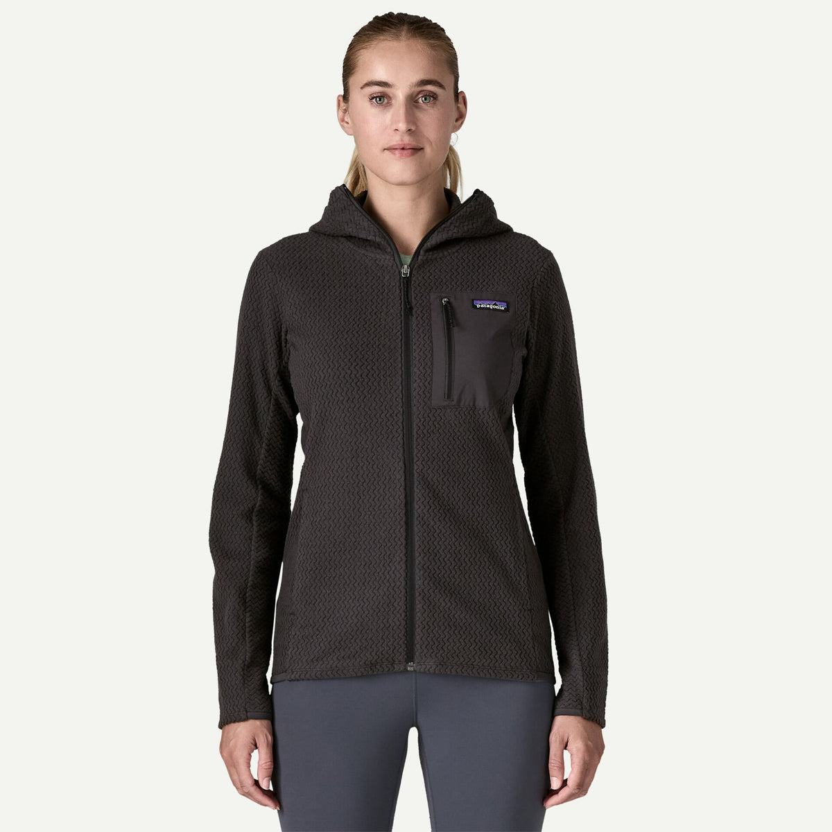WOMEN'S R1 AIR FULL-ZIP HOODY BLACK
