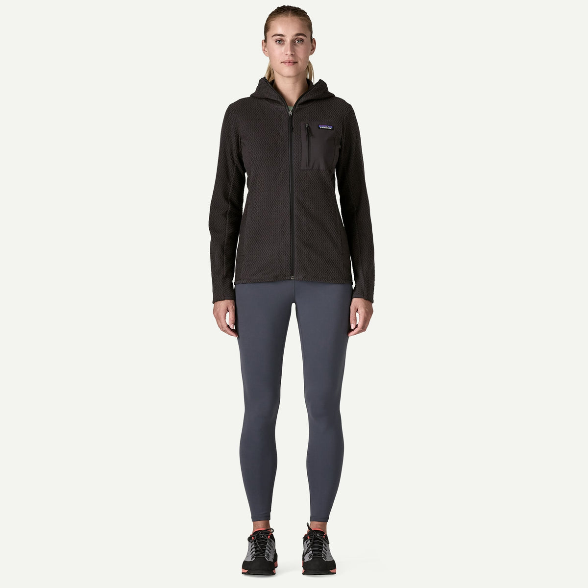 WOMEN'S R1 AIR FULL-ZIP HOODY BLACK
