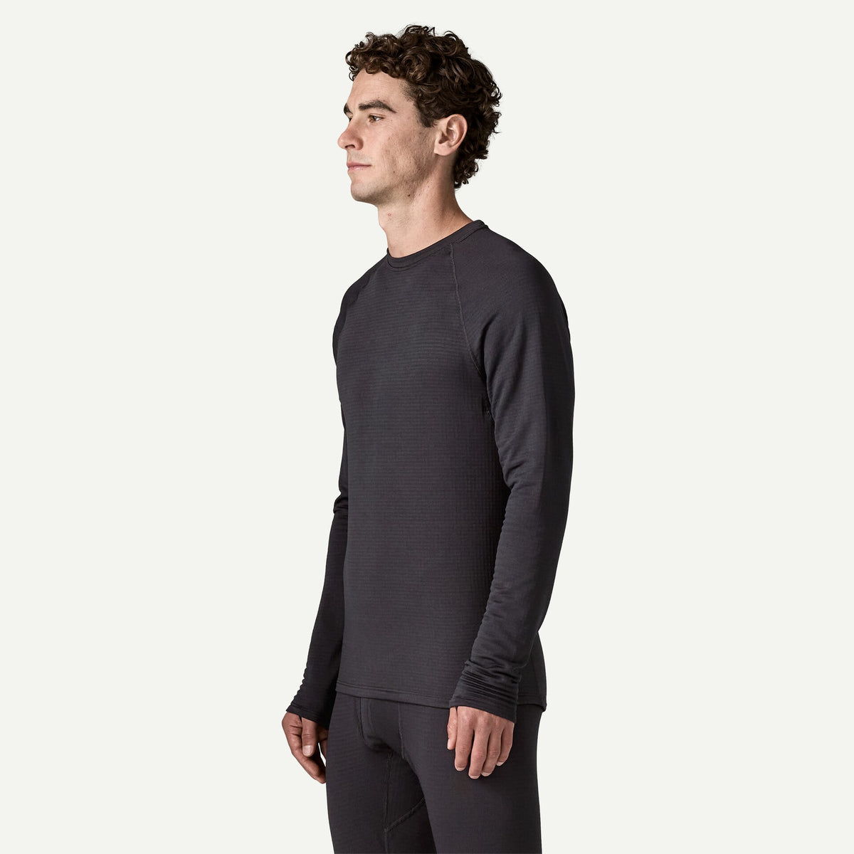 MEN'S CAPILENE THERMAL WEIGHT CREW BLACK