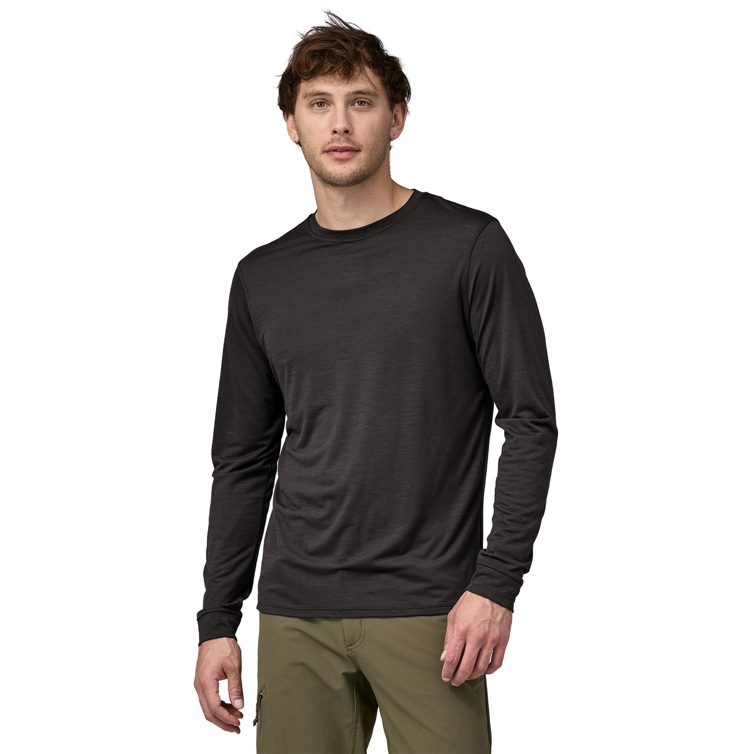 M'S L/S CAP COOL MERINO BLEND SHIRT BLACK