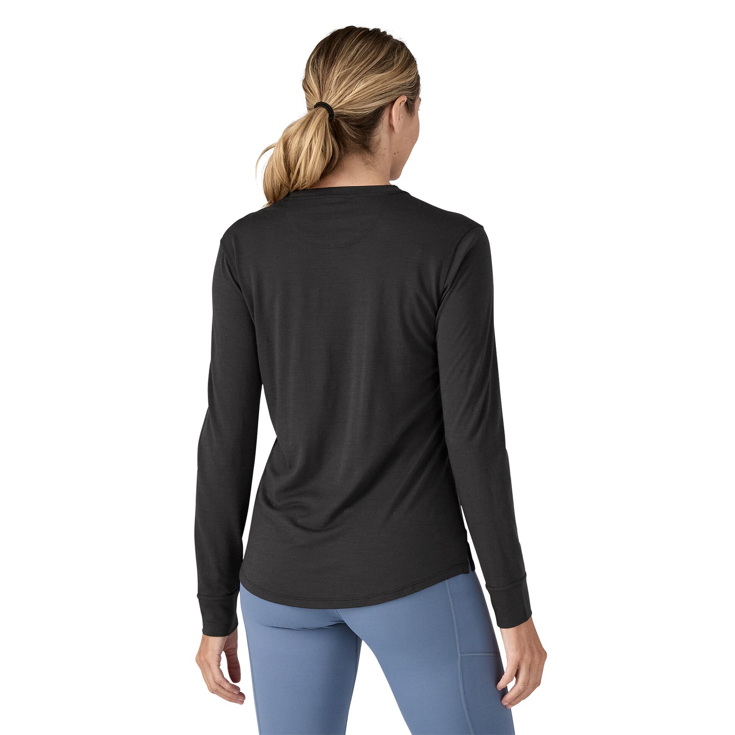 W'S L/S CAP COOL MERINO BLEND SHIRT BLACK