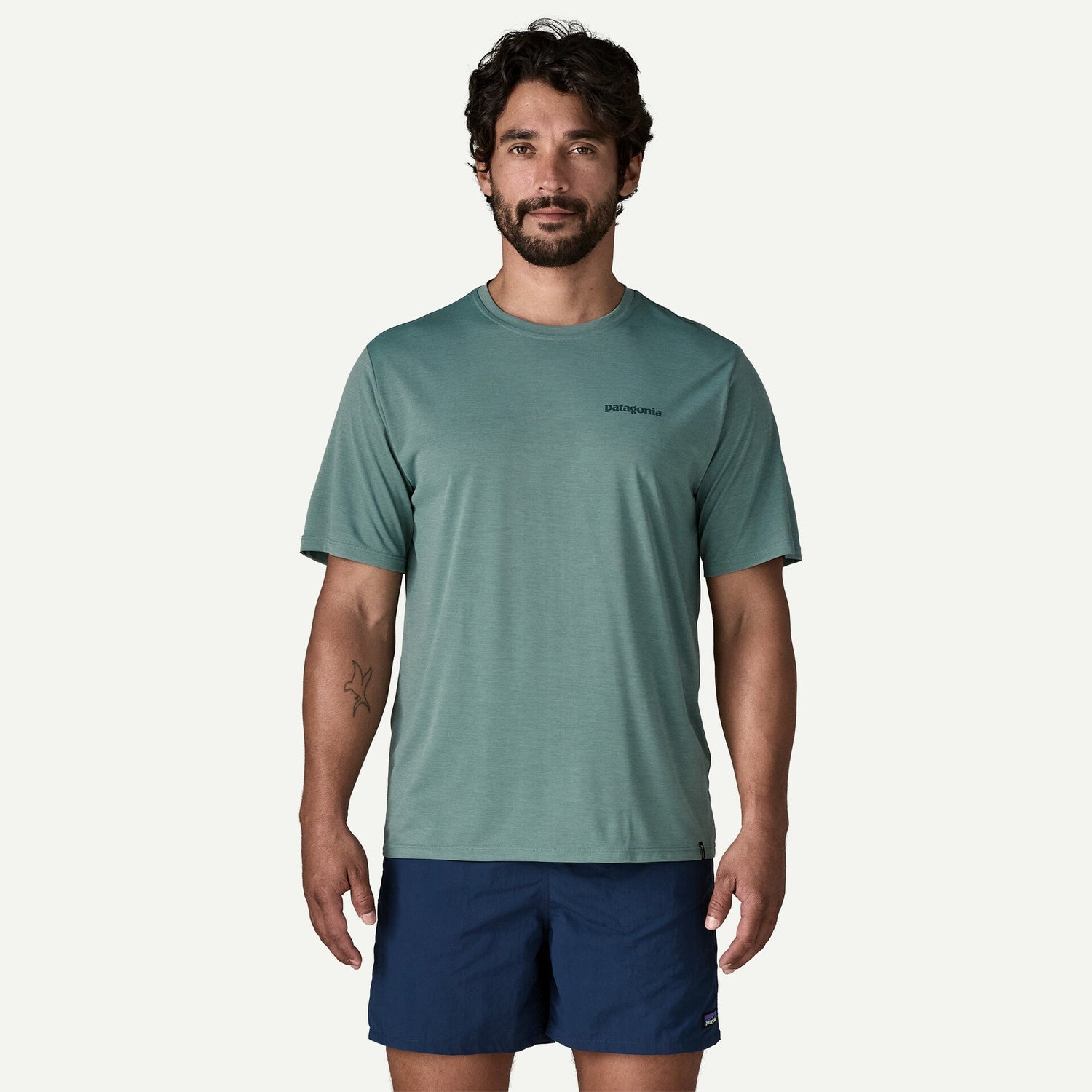 M'S CAP COOL DAILY SHIRT - BOARDSHORT LOGO LIGHT BLUE SAGE