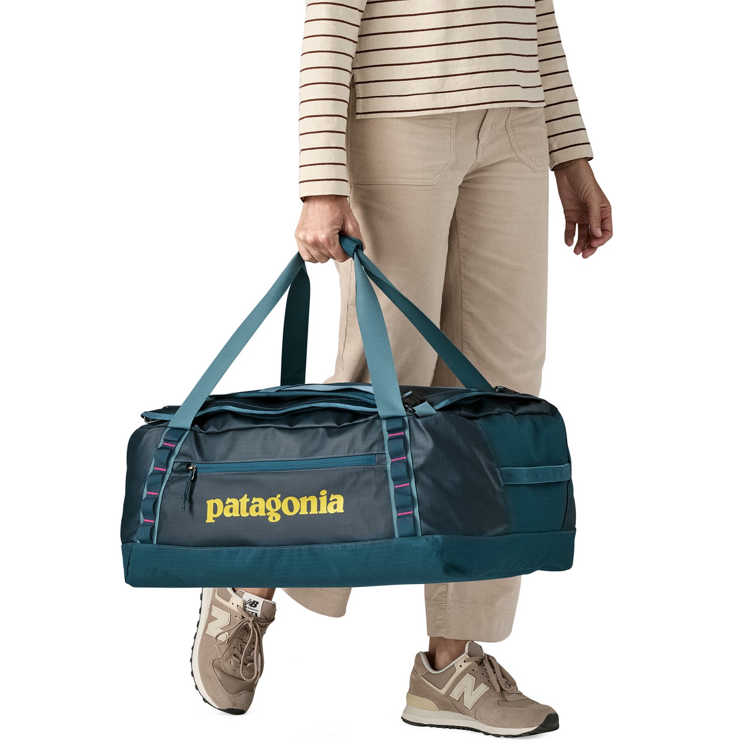 BLACK HOLE DUFFEL 55L TIDAL TEAL / LUMINOUS PINK
