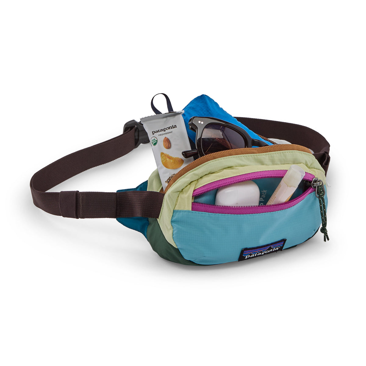 TERRAVIA MINI HIP PACK PATCHWORK SNOWMELT BLUE