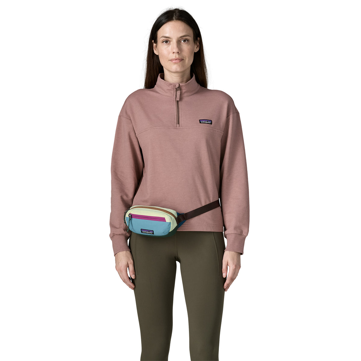 TERRAVIA MINI HIP PACK PATCHWORK SNOWMELT BLUE