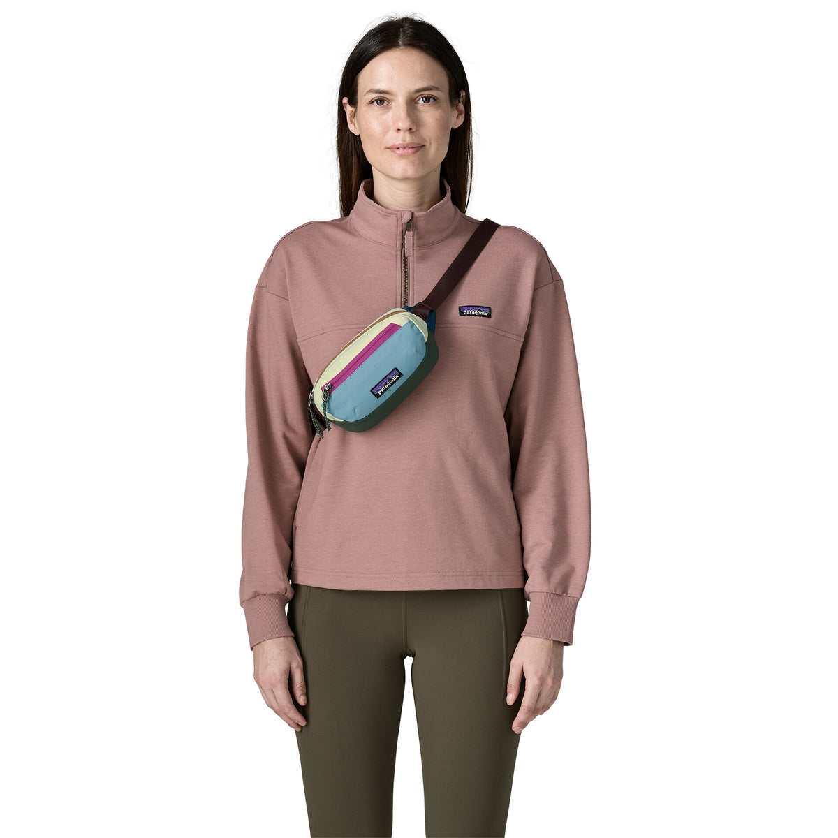 TERRAVIA MINI HIP PACK PATCHWORK SNOWMELT BLUE