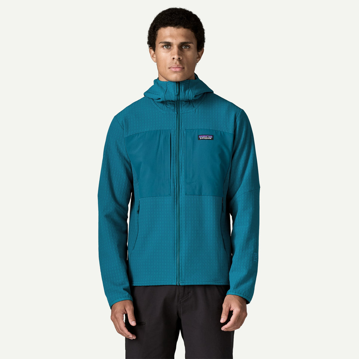 M'S R2 TECHFACE HOODY GLACIAL BLUE