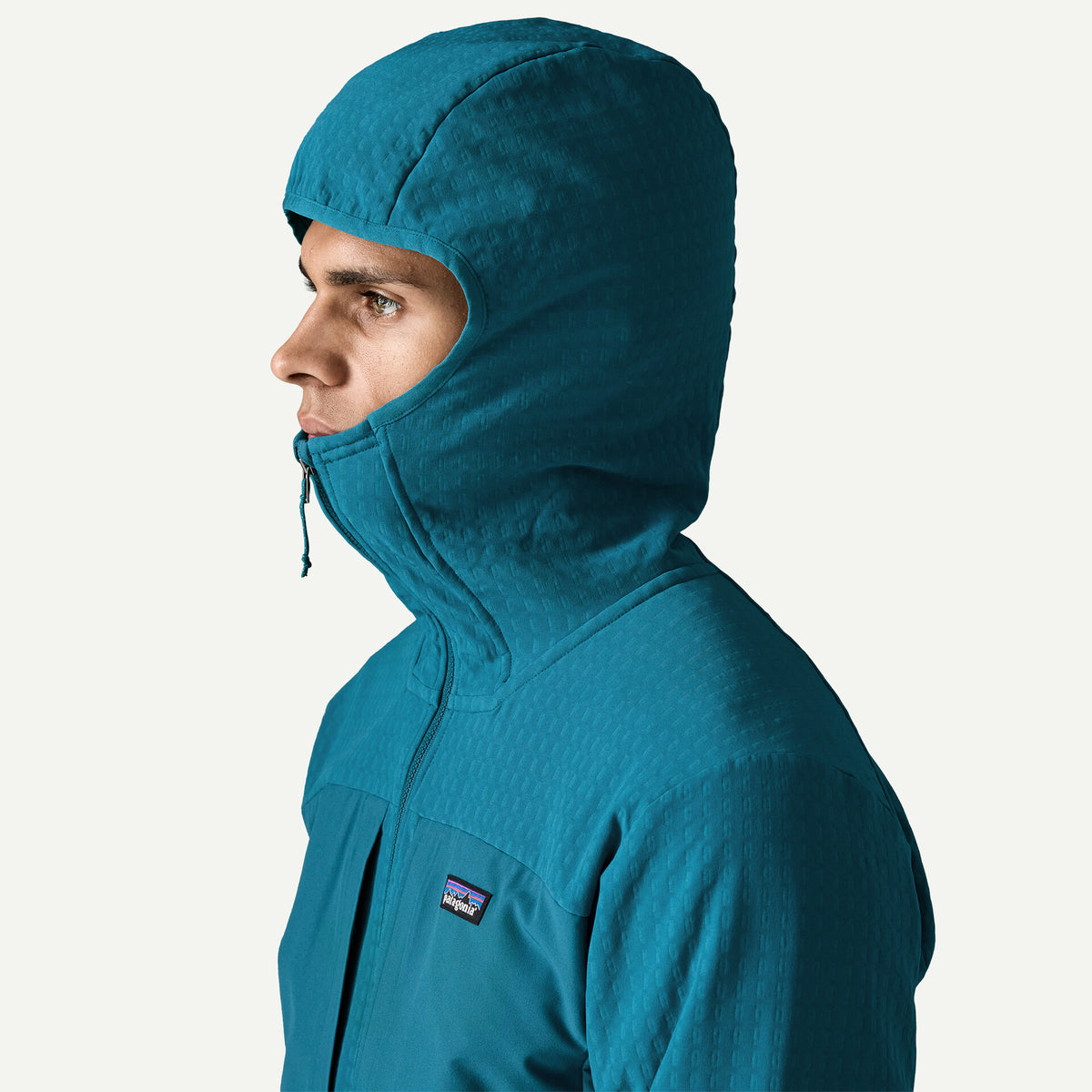 M'S R2 TECHFACE HOODY GLACIAL BLUE