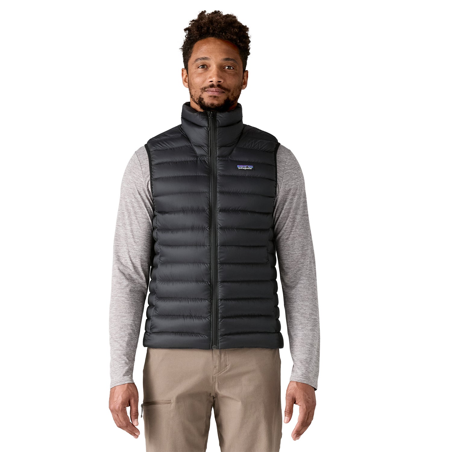 M'S DOWN SWEATER VEST BLACK