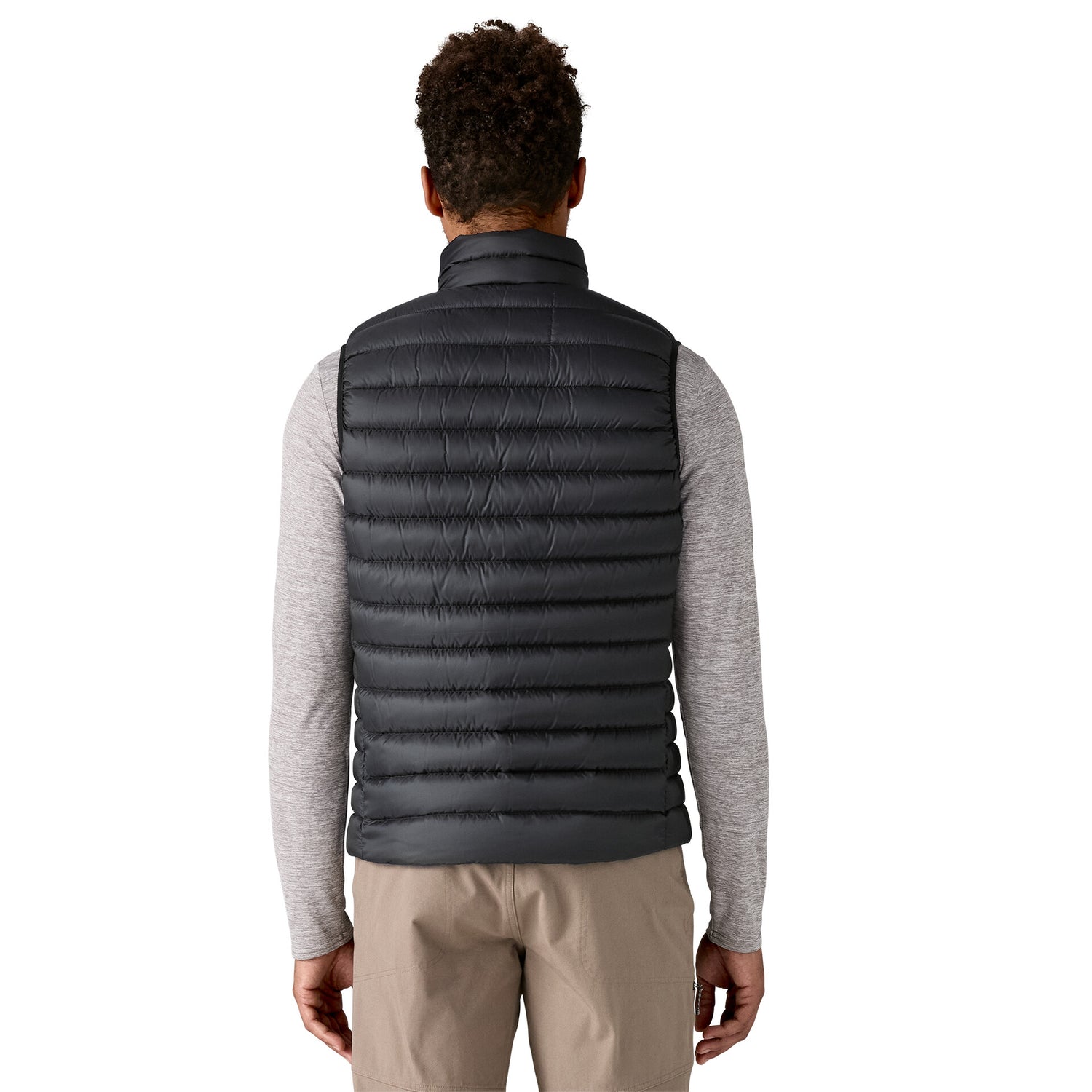 M'S DOWN SWEATER VEST BLACK