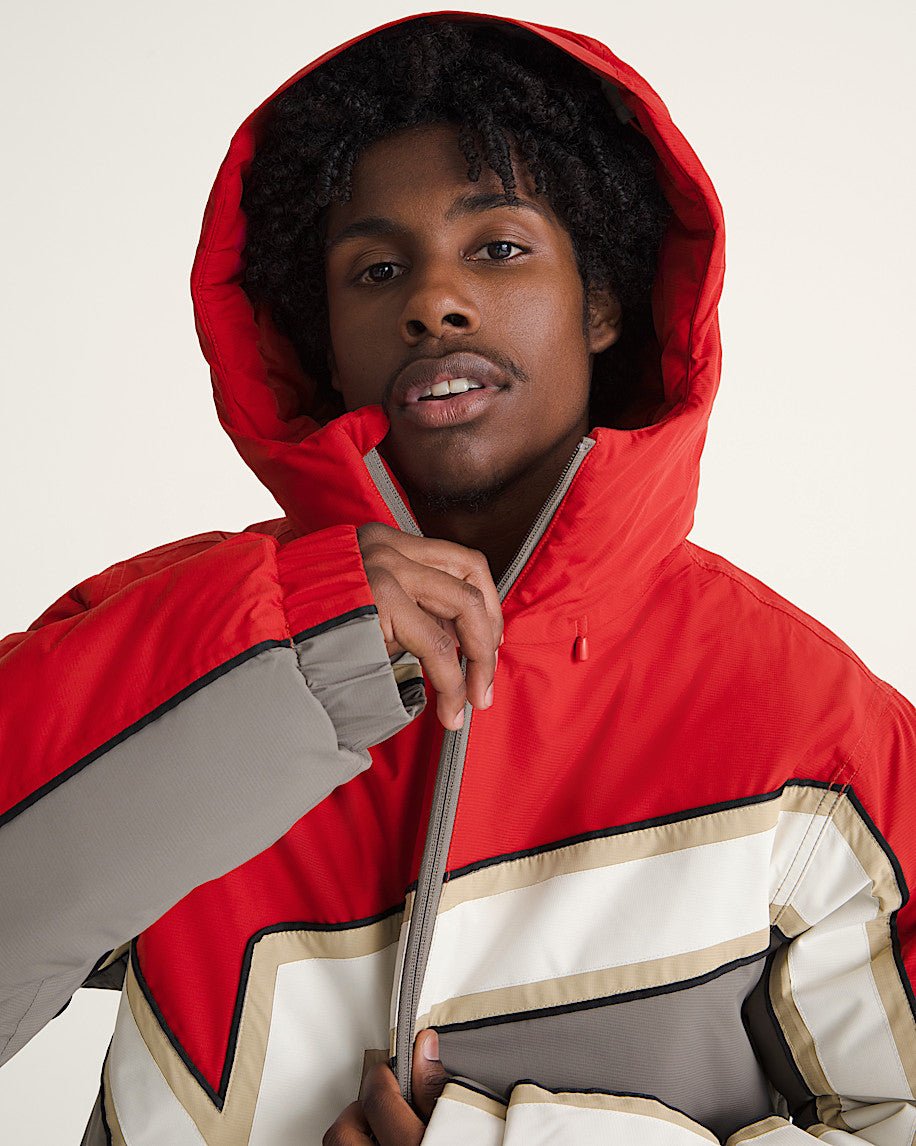 90’S BIGBLOCK JACKET RACING RED