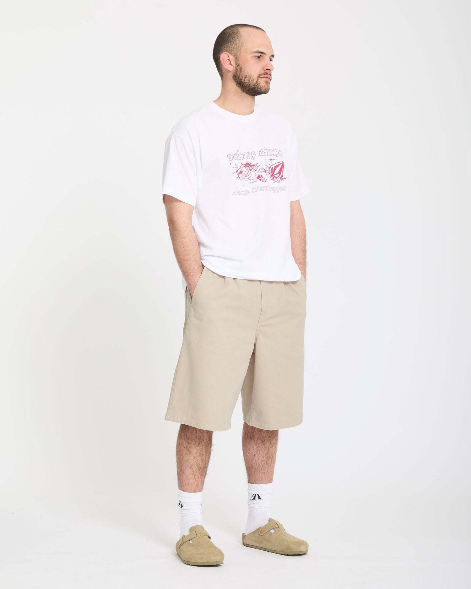 CHILLOW PLEAT EW CHINO SHT 24 LIGHT KHAKI