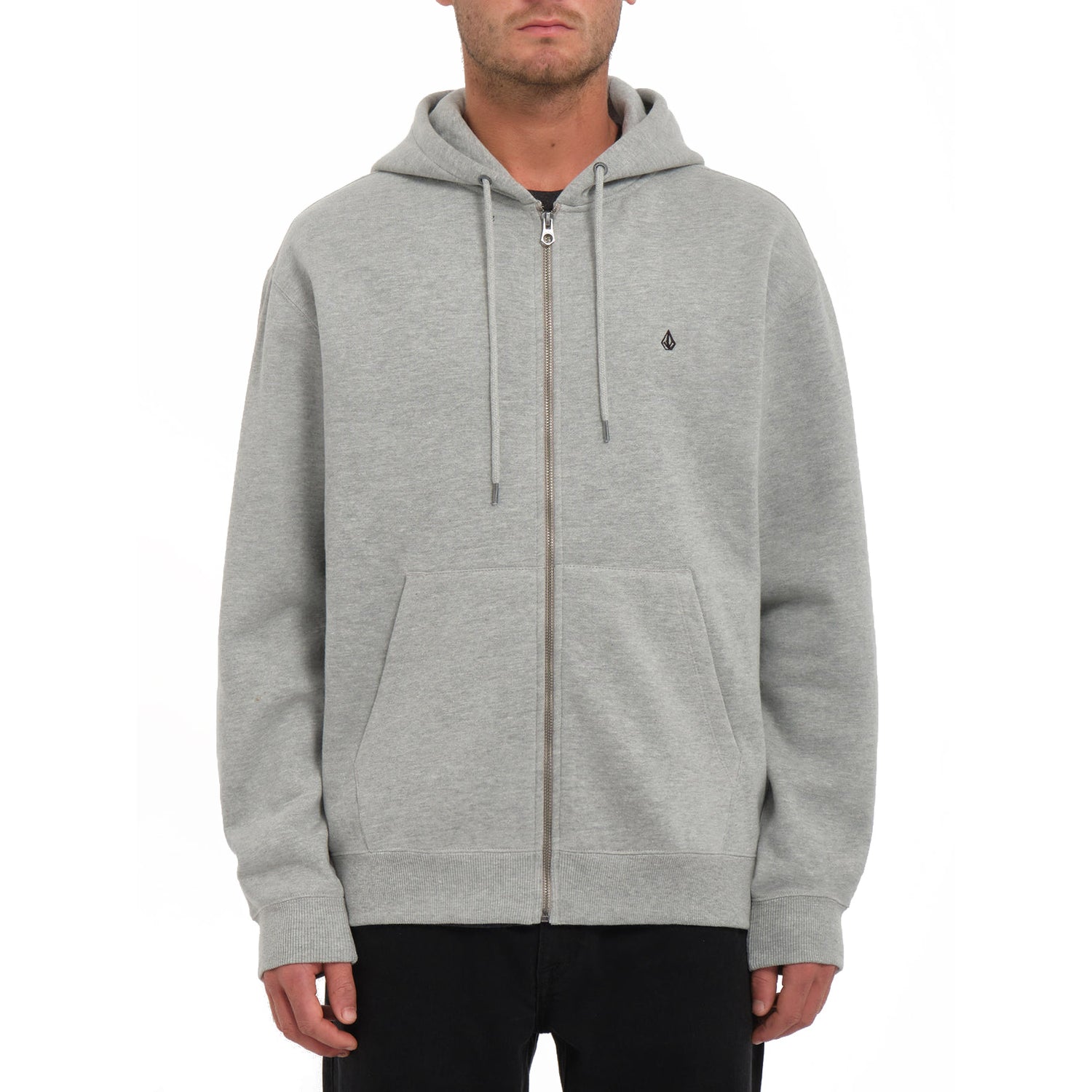 SINGLE STONE ZIP HEATHER GREY