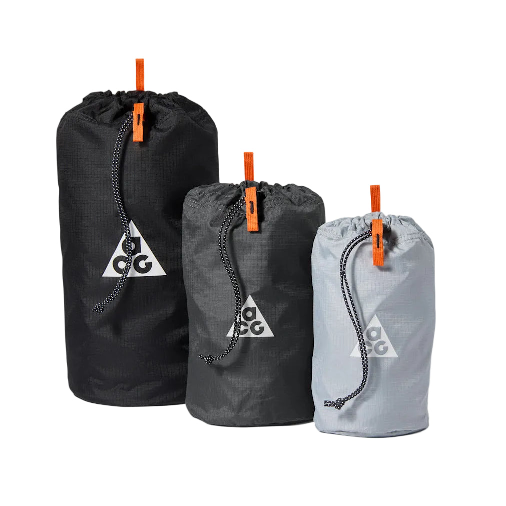 ACG STUFF SACK 3-PACK (8L) BLACK / SAFETY ORANGE / SUMMIT WHITE