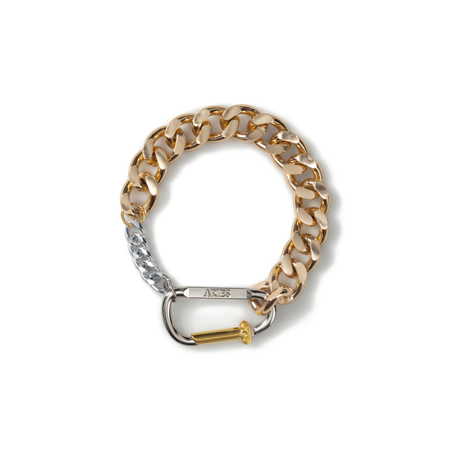 COLUMN CARABINER GOLD CHUNKY NECKLACE