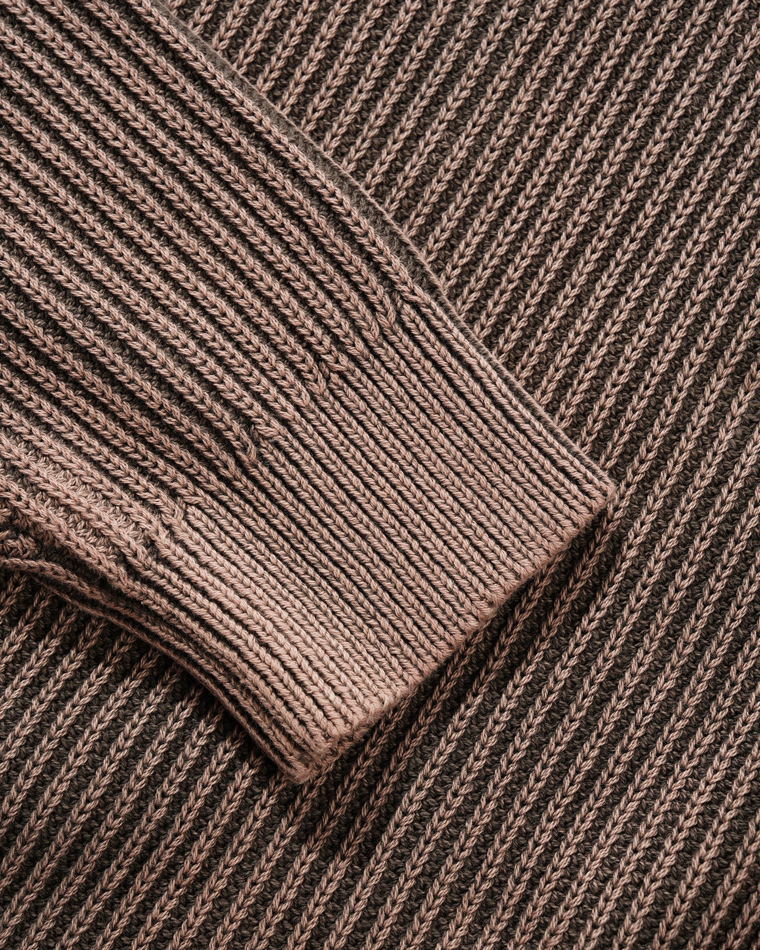 BLEACH KNIT SWEATER BROWN