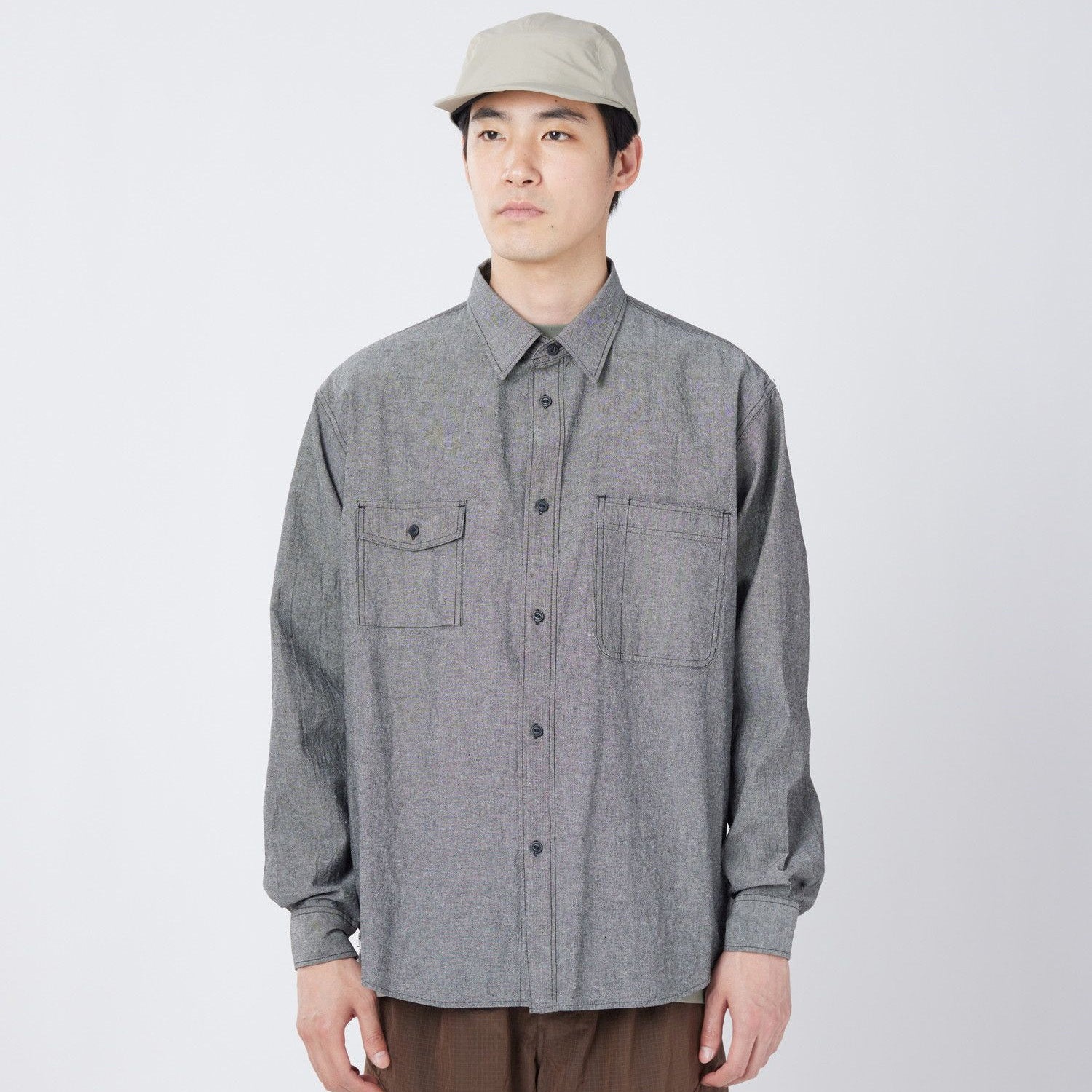 CHAMBRAY WORK SHIRT BLACK