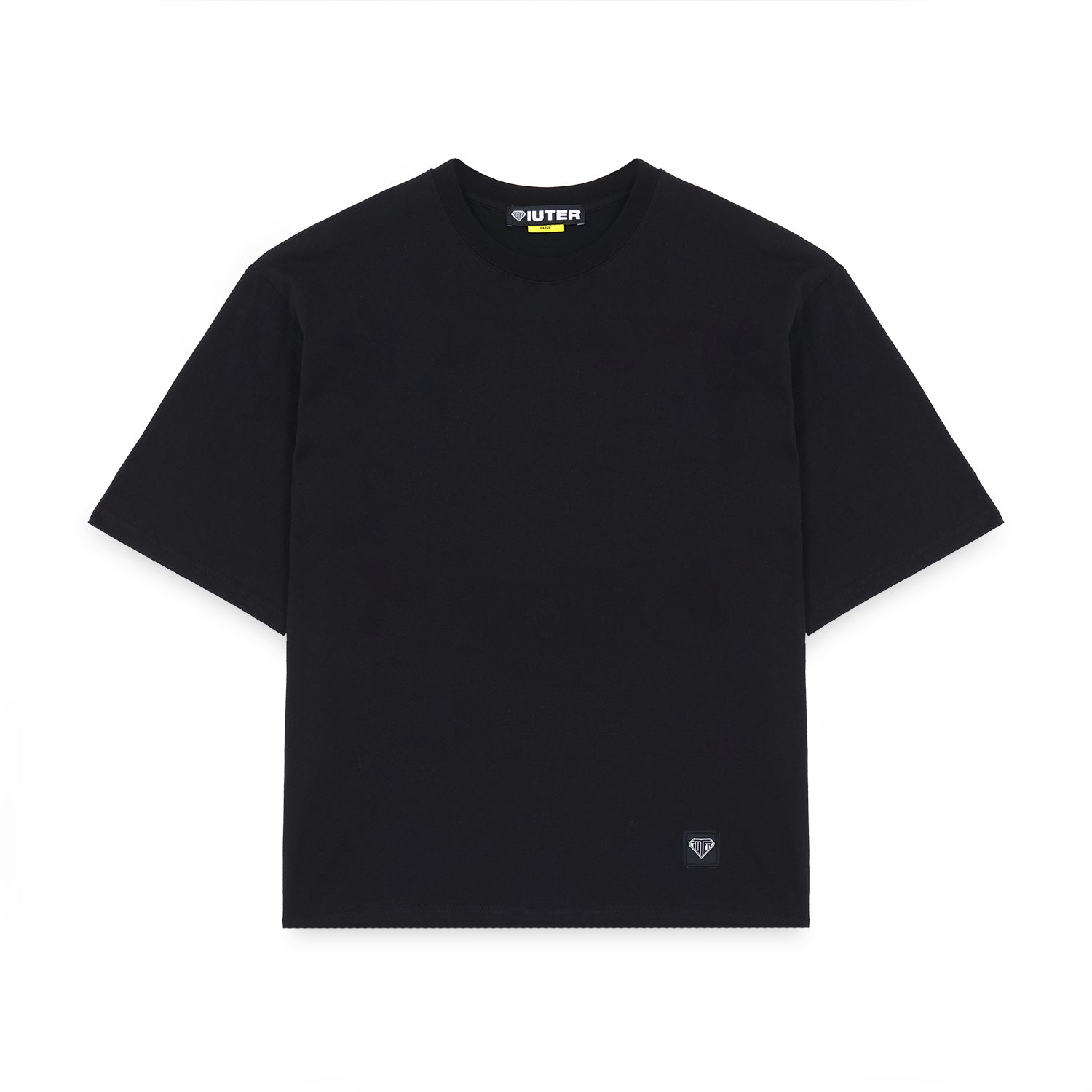 RIBBED BOXY TEE BLACK
