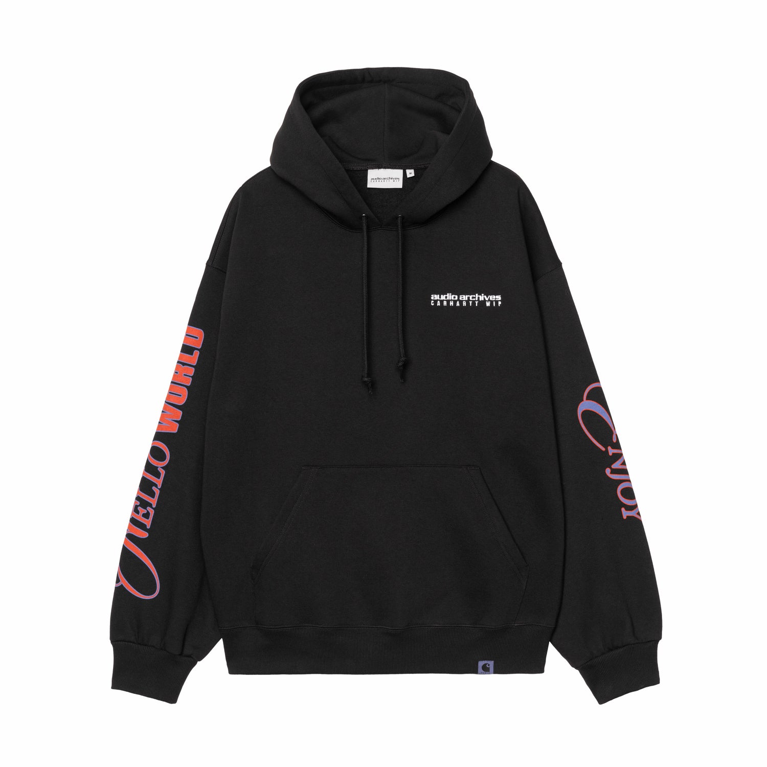 AUDIO ARCHIVES WIP HOODED SWEATSHIRT BLACK