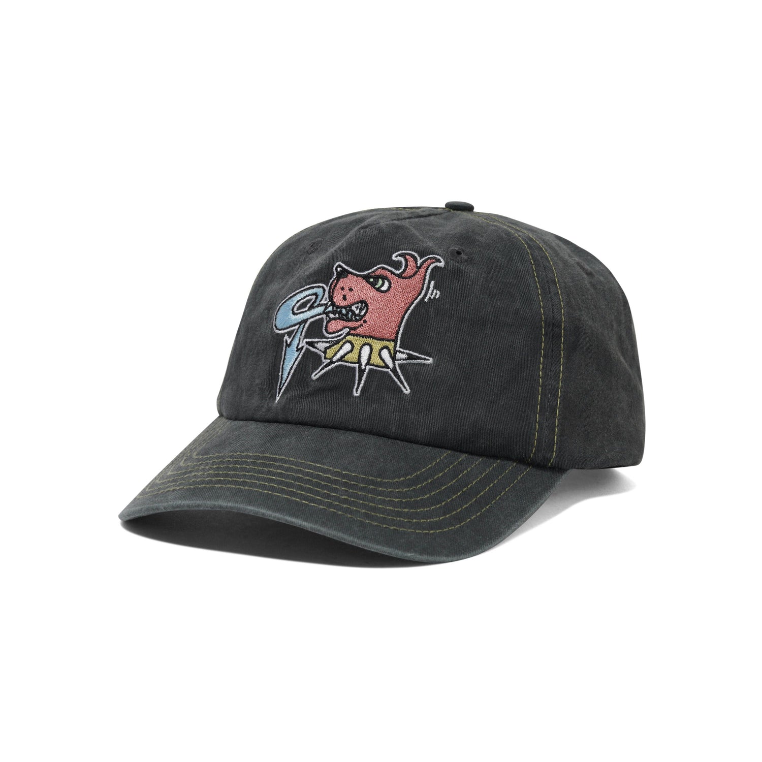 CANINE 5 PANEL CAP WASHED BLACK