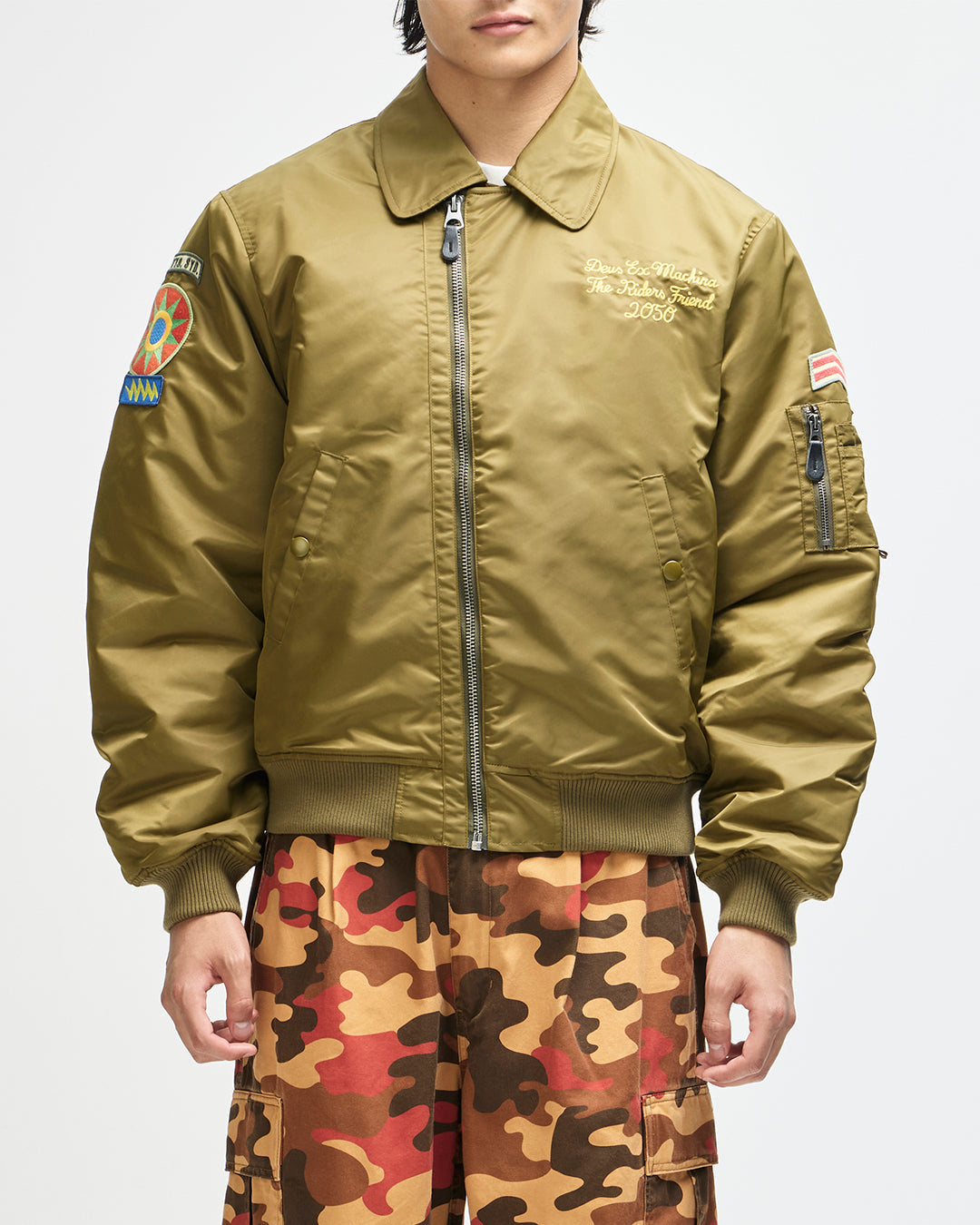 MONTY FLIGHT JACKET OLIVE GREEN