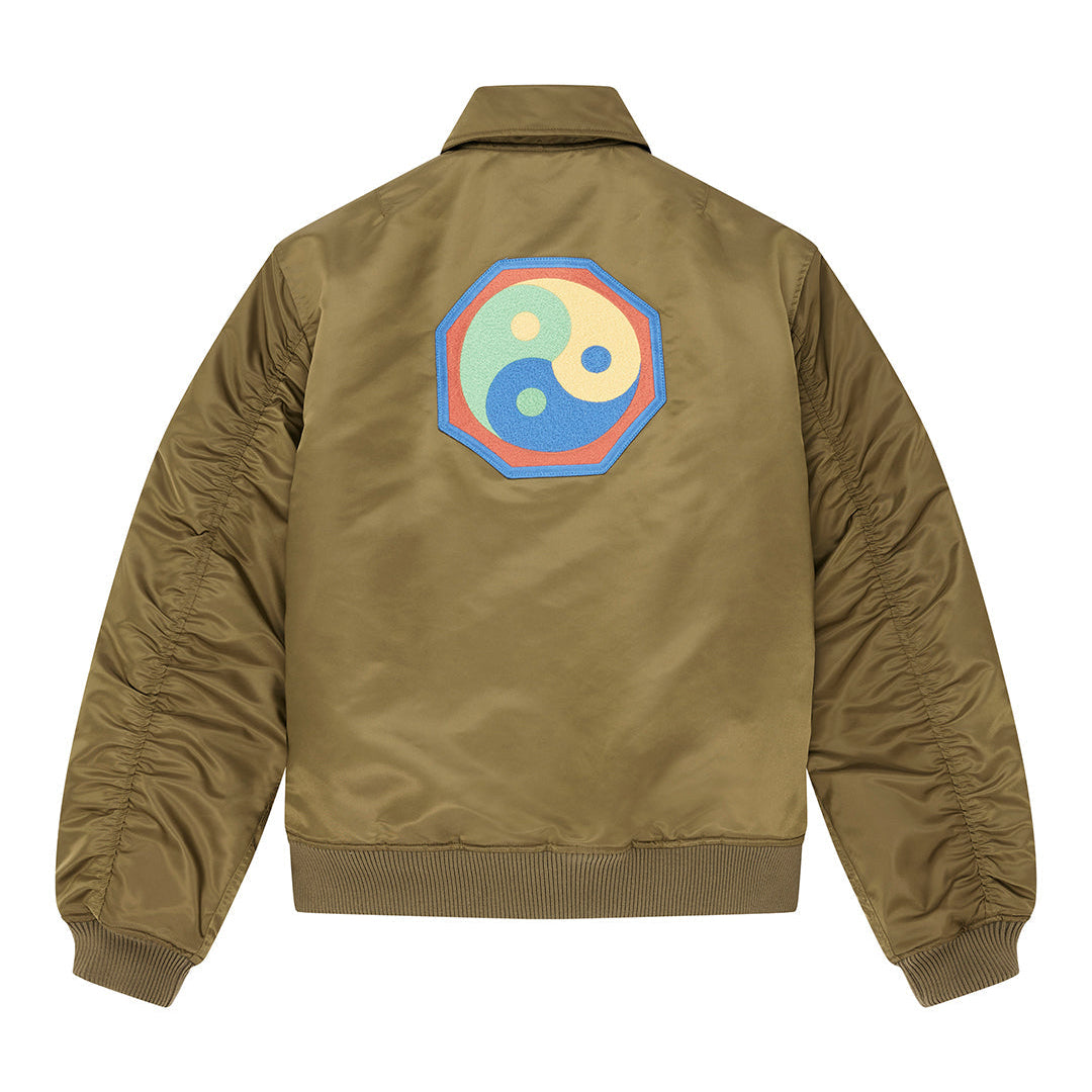 MONTY FLIGHT JACKET OLIVE GREEN