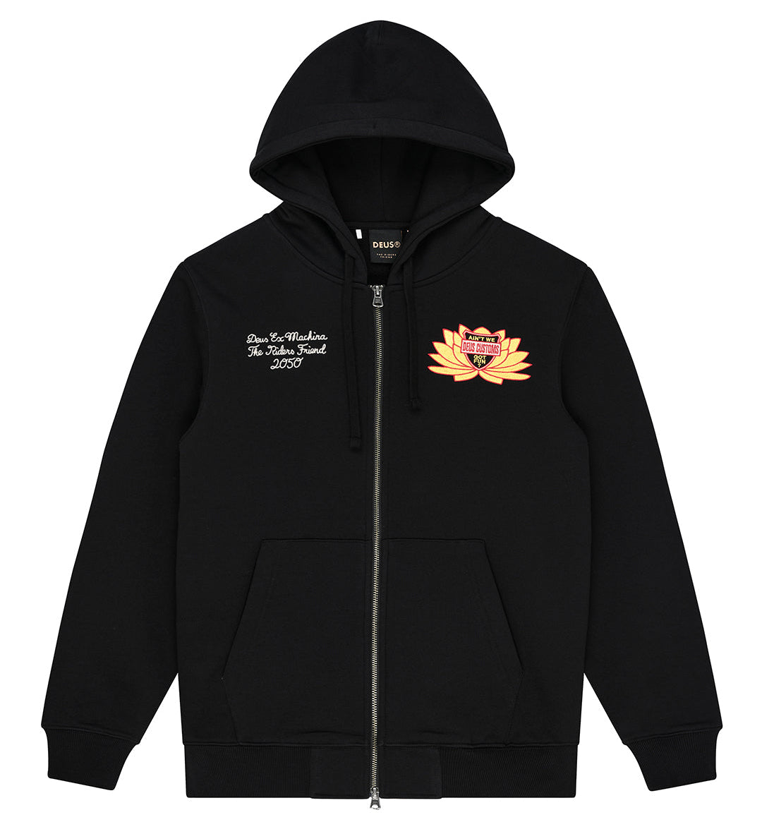 SACRED CREST ZIP HOODIE BLACK