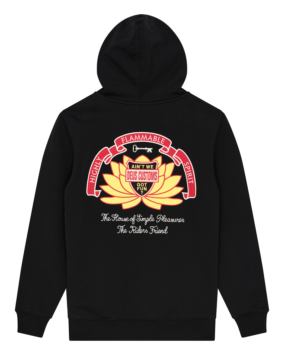 SACRED CREST ZIP HOODIE BLACK