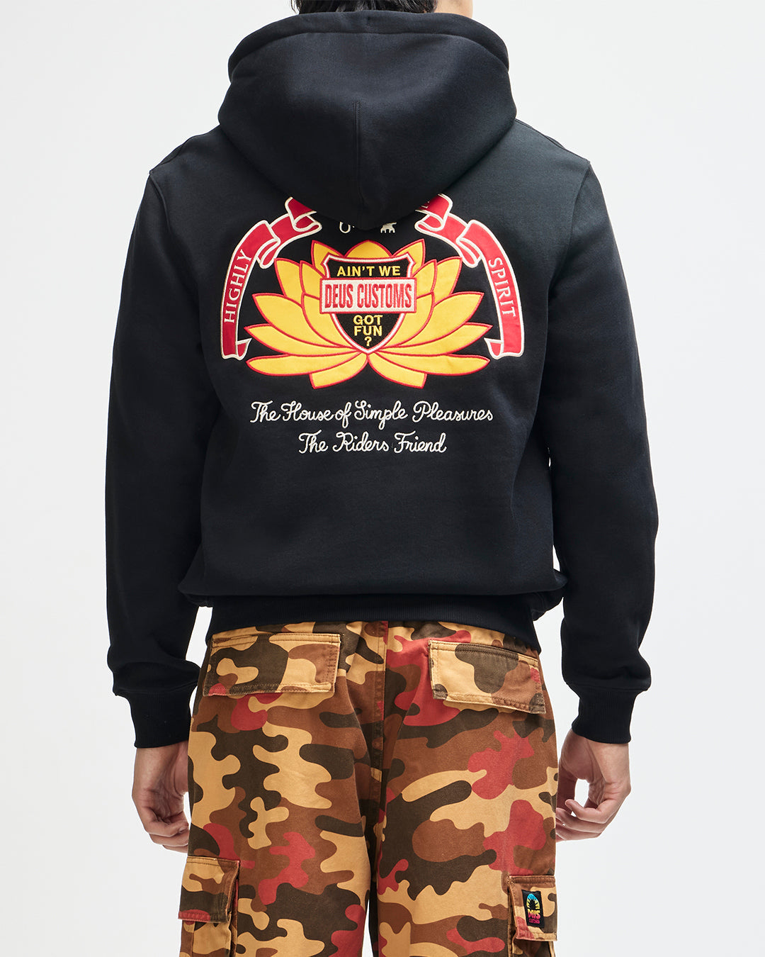 SACRED CREST ZIP HOODIE BLACK